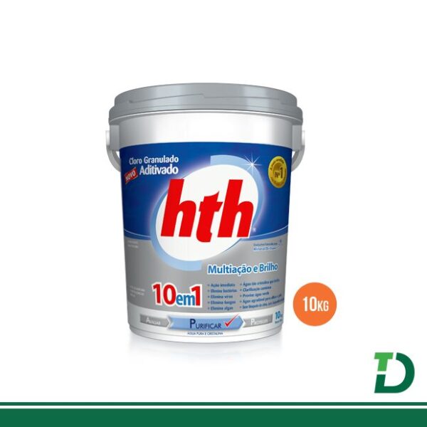 Cloro Aditivado Mineral Brilliance 10 em 1 com 10kg - HTH