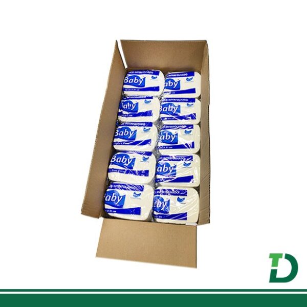 Papel higiênico Interfolhado Cai Cai Baby Folha Dupla 100% Celulose Virgem - Image 2